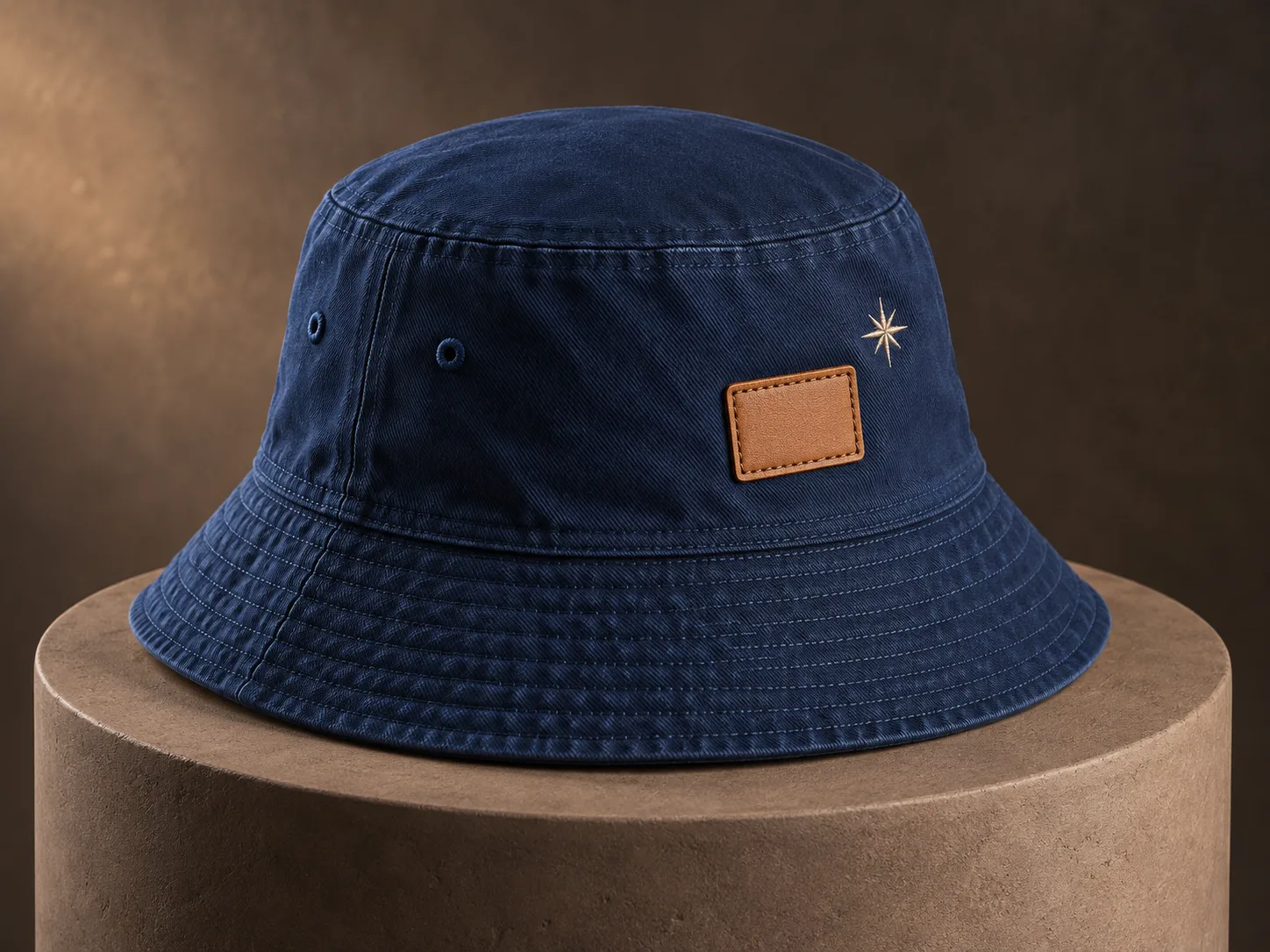 Illustrative bucket-hat construction and decoration discussion concept