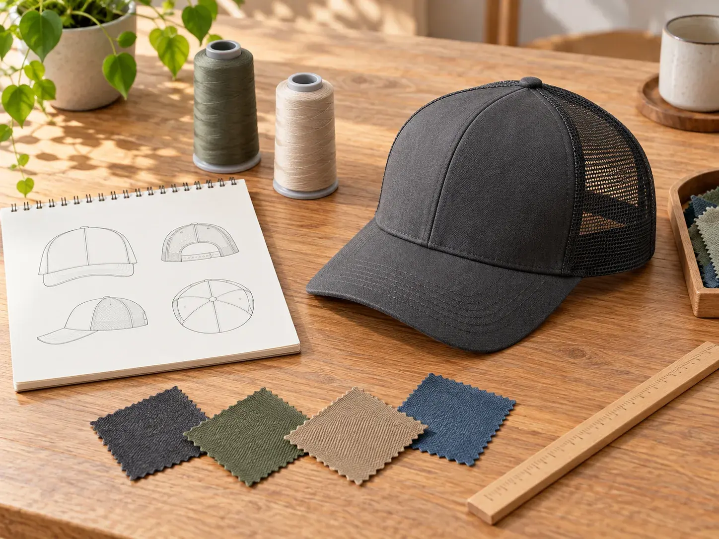 Hat and design materials ready for an inquiry